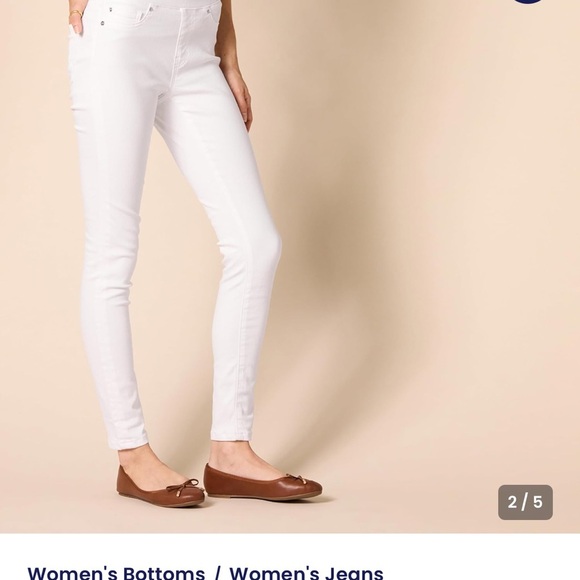 Amazon Essentials pull on white jeggings. NWT - Picture 2 of 10